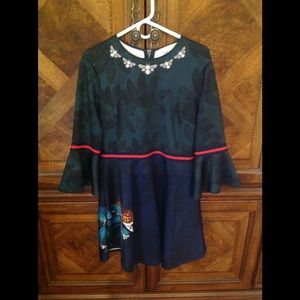 Ted Baker London 3/4 sleeve fit and flare dress.